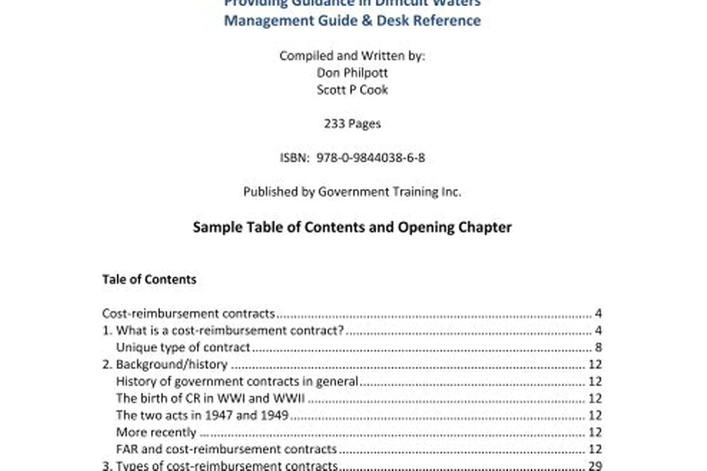 Government contracts workshop